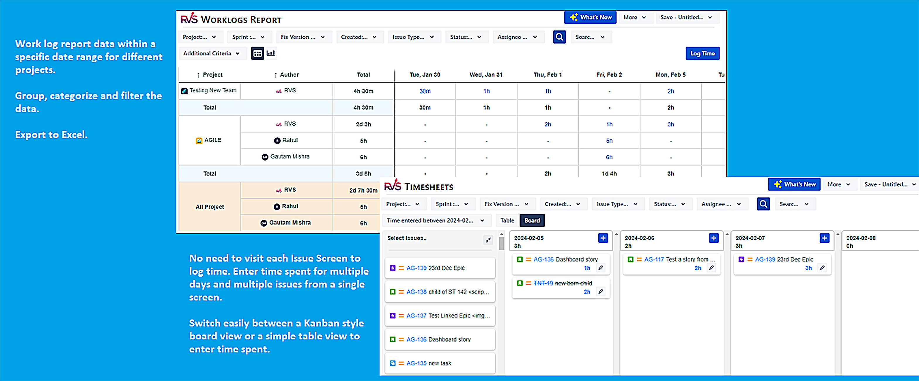Looking for a better way to add time - Atlassian